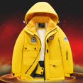 thumbnail image 3 of GYRATEDREAM Toddler Boys Girls Winter Snowsuit Outerwear 5Pcs Set Clothes Baby Kids Hooded Jacket Down Coats + Snow Ski Bib Pants + Fleece Hat + Waterproof Gloves + Ski Goggles Outfits for 4-14 Years, 3 of 8