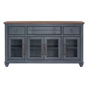 Bridgevine Home Americana 66 Farmhouse Sideboard Server with Storage in Blue