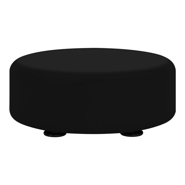 Safco Learn - Pouf - Rond - Vinyle, Mousse, Contreplaqué - Noir