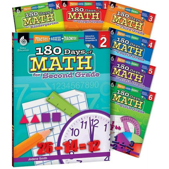 180 Days™: Math for K-6 7-Book Set