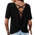 thumbnail image 2 of Short Sleeve T Shirts for Womens Summer Business Casual Tops Loose Basic Outfits, 2 of 6