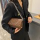thumbnail image 2 of Sywqhk Bolso De Hombro Con Solapa Y Cadena De Cuero Pu Para Mujer, Bolso Acolchado Con Hilo (Café) Sywqhk Para estrenar, 2 of 9