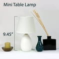 thumbnail image 2 of Simple Designs Mini Egg Oval Ceramic Table Lamp, Off-White, 2 of 3