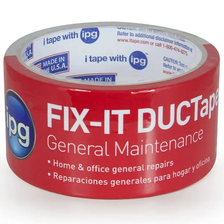 IPG 6910 Duct Tape, 10 yd L, 1.88 in W, Poly-Coated Cloth Backing, Silver