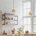 thumbnail image 3 of Paper Rope Lamp Cover Handmade Woven Chandelier Retro Lampshade Pendant Lamp Lampcover, 3 of 8