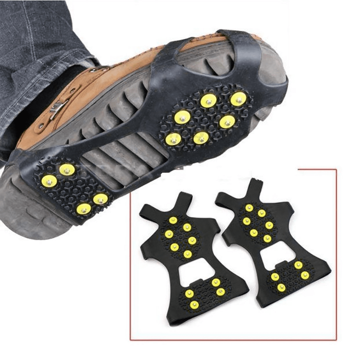 26 Teeth Snow Ice Outdoor Climbing Shoes Spikes Cleats Anti Slip Crampons *Z 