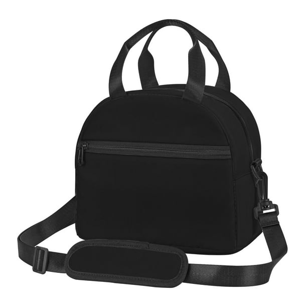 Disketp Black Lonchera Térmica para Mujer y Hombre, Bolsa de Almuerzo Reutilizable e Impermeable para Trabajo, Viajes y Picnic
