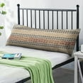 thumbnail image 2 of Natural Tribal Body Pillow Cover 20x54 - Bohemian Long Pillow Case with Zipper - Floral & Rustic Home Decor - Breathable Maternity Pillowcase, 2 of 6