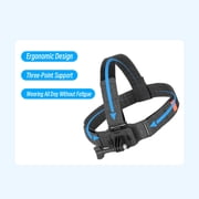 Magnetic Head Strap Mount for DJI, GoPro, Insta360 – Comfortable Adjustable Forehead POV Strap with Quick-Release Adapter & Bonus Magnetic Plate