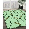 thumbnail image 3 of Ahgly Company Machine Washable Indoor Square Transitional Green Area Rugs, 3' Square, 3 of 7