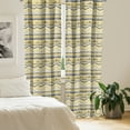 thumbnail image 3 of Ambesonne Yellow and Black Window Curtains, Zig Zag Lines, Each 28" W x 95" L, Yellow Black and White, 3 of 5