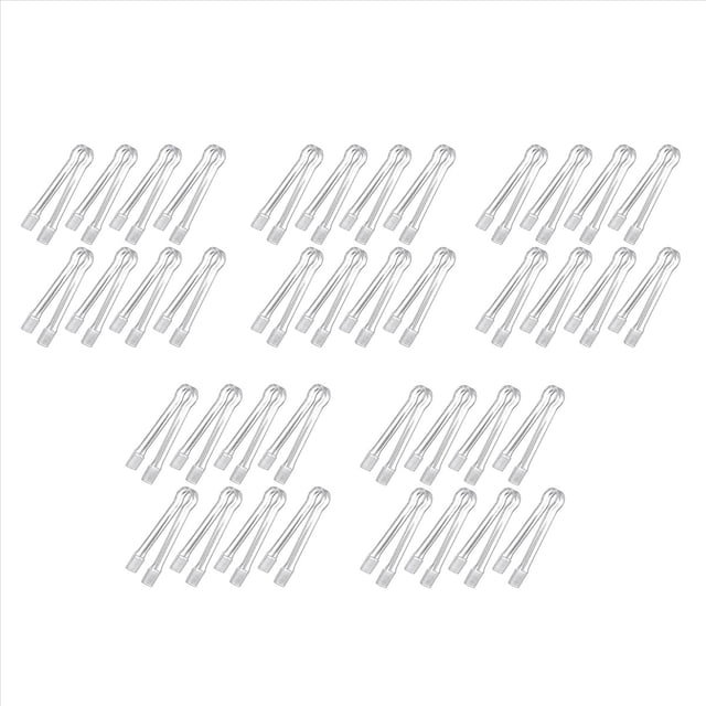 40 Piezas Plástico Pinzas para Servir Buffet Mini Pinzas para Utensilios para Servir Pinzas para Aperitivos Pinzas Transparentes para Cocina 6,3 Pulgadas Hielo Pequeño
