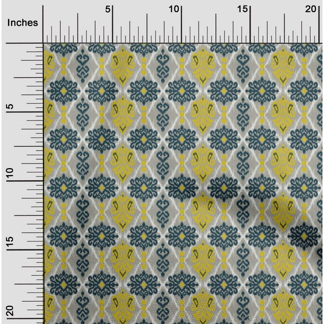 oneOone Cotton Flex Fabric Geometric|Swirl & Paisley Ikat Decor Fabric Printed BTY 40 Inch Wide