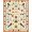Orange Multi, Pattern 10, variant on Design&I 8'x10' Washable Area Rug Retro Century Mid Bird Motif Burnt Orange Sage Funky Eclectic for King Size Bedroom, Under Bed, Sleek Flatweave Pet Friendly