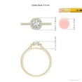 thumbnail image 5 of ANGARA Natural Diamond Halo Ring with Accents in 14K Yellow Gold for Women (Size-4.5mm| Color-G| Clarity-VS2) | April Birthstone, Birthday, Anniversary, Jewelry Gift for Women | Natural Diamond Ring, 5 of 10