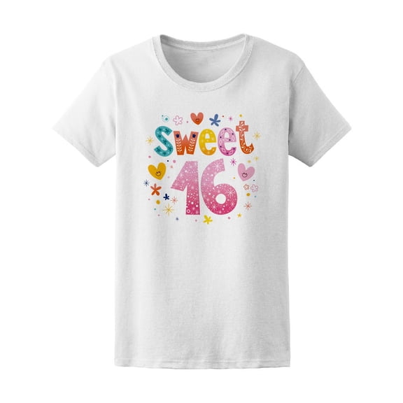 Sweet 16 Cute Colorful Flowers Tee Women's -Image by Shutterstock