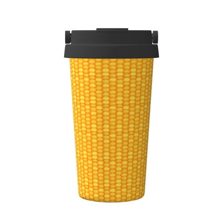 

Pofeuu Corn Kernels Print Coffee Mug Iced Coffee Tumbler Cup Double Wall Vacuum Leak-Proof Thermos Mug CoffeeThermos Travel Mug