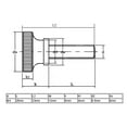 thumbnail image 4 of Unique BargainsM4x25mm Flat Knurled Head Fully Threaded Thumb Screws Bolts Fastener 8pcs, 4 of 4