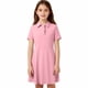 thumbnail image 5 of Vestido de niña de poliéster de manga corta con cuello, botones de encaje y bolsillo, color liso, 5 of 8