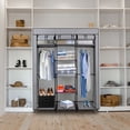 thumbnail image 4 of Closet Armable de Tela AGBOX Organizador de Ropa y Zapatos Color Gris y Negro Ahorro de Espacio Fácil Montaje y Gran Capacidad de Almacenamiento, 4 of 4