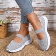 thumbnail image 3 of Womens Slip on Shoes Casual Breathable Loafers with Arch Support Soft Sole Non Slip Casual Daily Breathable Sneakers Gray Size 6.5, 3 of 6