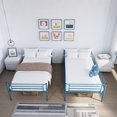 thumbnail image 6 of Leumius Twin over Twin Bunk Bed,Metal Bed Frame with Ladder and Guardrail,Noise Free,Easy Assemble,Able to Split 2 Bed,Blue, 6 of 8