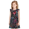 thumbnail image 1 of Fotbe Paisley Vestido de Dormir para Niñas de 3 a 10 Años, Mangas Cortas, Estilo Princesa, Pijama Camisón con Mangas Voladas-XX-Large, 1 of 6