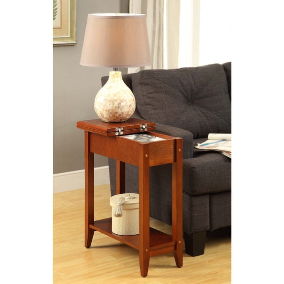 HomeStock Rustic Recluse Flip Top End Table