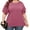 Mauve, variant on SHOWMALL Women Plus Tops Double Ruffle Short Sleeve Grayish Purple 5X Tunic Shirt Summer Tops Loose Fitting Blouse