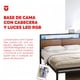 thumbnail image 3 of Base de Cama Queen Size con Cabecera y Luces LED, Plataforma de Metal Antideslizante con Puertos USB y Tomas de Corriente | UTILIA, 3 of 7