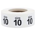 thumbnail image 1 of White Shoe Size 10 Circle Stickers | 0.75" Inch Round | 500 Pack, 1 of 4