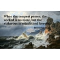thumbnail image 2 of ArtsyQuotes 18x13 White Modern Wood Framed Museum Art Print Titled - Bible Verse Quote Proverbs 10:25, Andreas Achenbach - A Sea Storm on the Norwegian Coast, 2 of 4