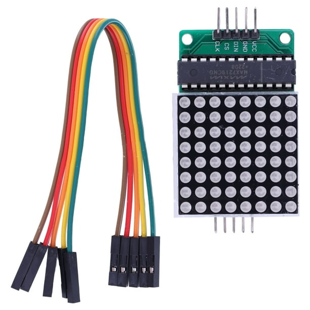 Likrtyny MAX7219 Dot LED Matrix Module MCU Control Module 8x8 Entrada Cátodo Común