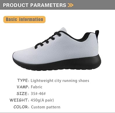 Women Customized Fashion Sneakers Lace-up Lightweight Sport Shoes Ladies Casual Running Hiking Shoes