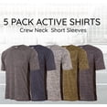 thumbnail image 2 of Boys Active T-Shirt - Quick-Dry Athletic Workout Training Stretch Crew Neck Short Sleeve Top 5 Pack, 2 of 7