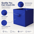 thumbnail image 6 of Foldable Uncovered Storage Box, Large Open-Top Organizer Bin for Wardrobe, Closet & Sundries, Sturdy Collapsible Storage Container for Home, Bedroom & Laundry Organization, 12*12*12in, Blue, 6 of 9