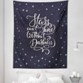 thumbnail image 1 of Inspirational Tapestry, Motivation Life Message Happiness Calligraphy Words Night Skyline, Fabric Wall Hanging Decor for Bedroom Living Room Dorm, 5 Sizes, Dark Purple Beige, by Ambesonne, 1 of 1