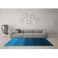 thumbnail image 3 of Ahgly Company Indoor Round Abstract Light Blue Contemporary Area Rugs, 3' Round, 3 of 4
