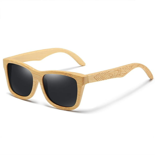 Gafas de sol de bambu polarizadas para hombre gafas hechas a mano gafas de sol liquidas para mujer proteccion UV Walmart en linea