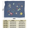 thumbnail image 3 of Anti-Pilling Flannel Bed Throw Blankets Cat Space Astronaut - Couch-Ultra-Soft Micro Fleece Sofa Bed Camping Travel Blanket for Adults 50"x40", 3 of 8