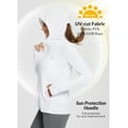 thumbnail image 3 of BALEAF Women's Shirt Lightweight Jacket Quickly Dry Moisture Wicking Sunscreen Sun Protection with Pockets Outdoor Hiking Performance White L, 3 of 7