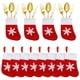 thumbnail image 1 of De Soporte De Vajilla De Navidad Decoraciones De Mesa De Cena De Navidad Calcetines De Navidad Decoración Cuchara Tenedor Bolsa Para Mesa De Cena De Fiesta De Navidad 12 Paquetes Monstrate HA039177-00, 1 of 6