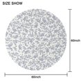 thumbnail image 2 of Round Tablecloth Dining Cover 60 Inch Polyester Waterproof Stain Wrinkle Free flower for Kitchen, 2 of 5