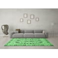 thumbnail image 3 of Ahgly Company Indoor Round Abstract Emerald Green Modern Area Rugs, 7' Round, 3 of 4