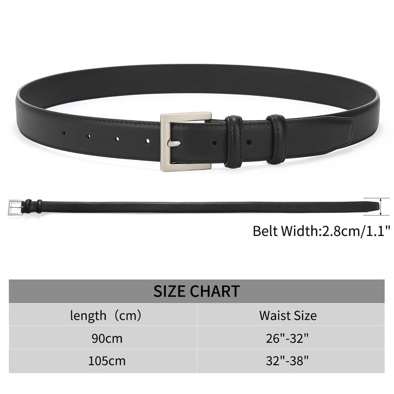 Sendefn Women's Slim Casual Leather Belt, Polished Buckle photo 7