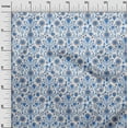 thumbnail image 3 of oneOone Cotton Poplin Medium Blue Fabric Florals Craft Projects Decor Fabric Printed By The Yard 42 Inch Wide, 3 of 6