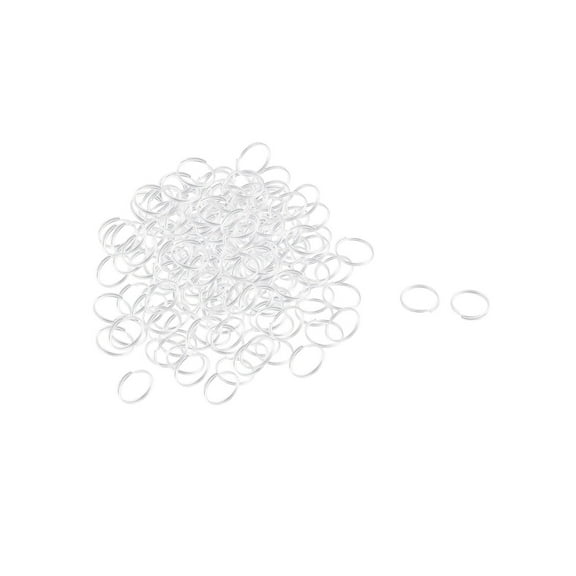 Metal Dual Loop Split Ring Key Holder Keychain Keyring  Silver Tone 19mm Diameter 200Pcs