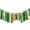 thumbnail image 4 of IBASETOY 1Set Green Dining Chair Banner Decorative Bunting Banner for Party Decoration with Fray Resistant Ribbons, 4 of 6