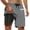 Gray, variant on Men's Swim Trunks with Compression Liner, Inseam Board Shorts, 95% Polyester 5% Spandex, Drawstring Waist, Colorful Tree Patterns, Ideal for Beach & Water Sports, Multiple Sizes