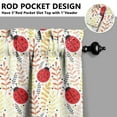 thumbnail image 5 of 3 PCS Ladybug Print Kitchen Curtains Set with Valance - Cute Cartoon Ladybird Polka Dot Tier Curtains for Farmhouse Windows (54x18 + 2x27.5x36 Inch), 5 of 6